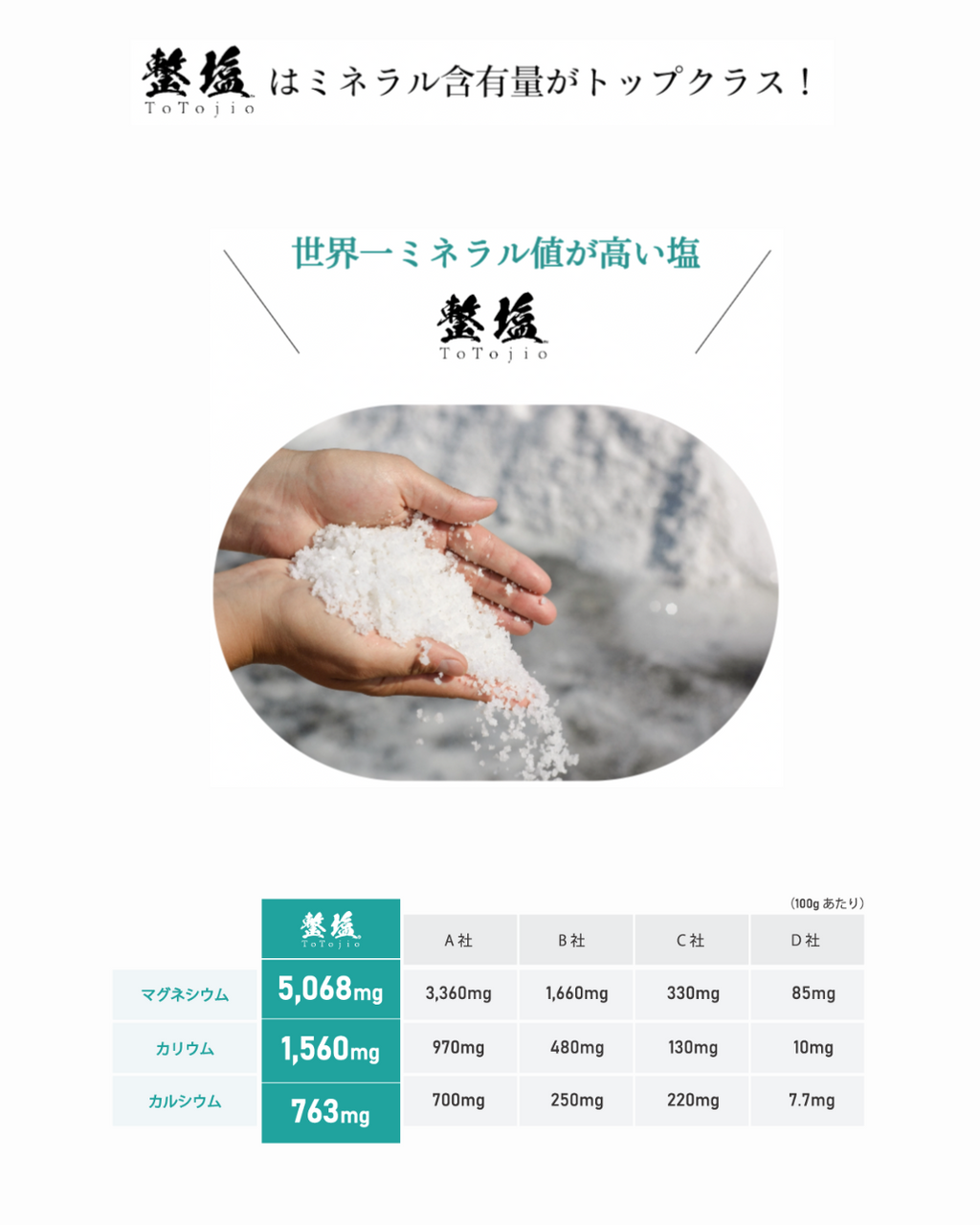 Salt Supplement 整塩 ToTojio®︎ Made in Okinawa (100g×1個)